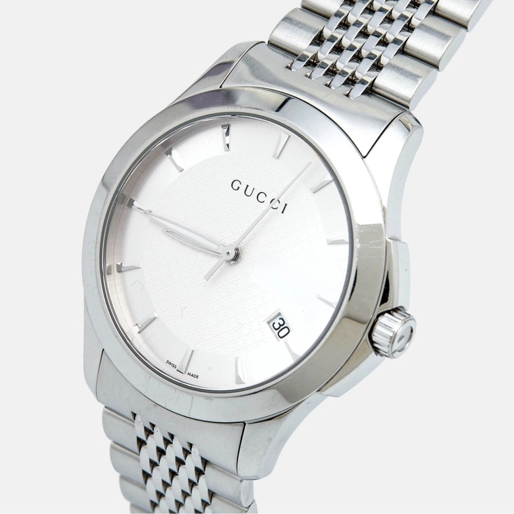 Stunning “ Gucci “ Stainless Steel Swiss Made Watch